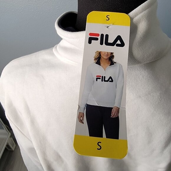 FILA Ladies Quarter Zip White Fleece Pullover NWT Size Small Retail $78 - Picture 10 of 12